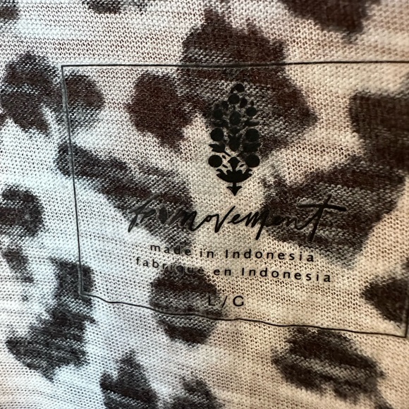 Free People Movement Printed Love Tank Leopard Black Combo, size L - Picture 5 of 6